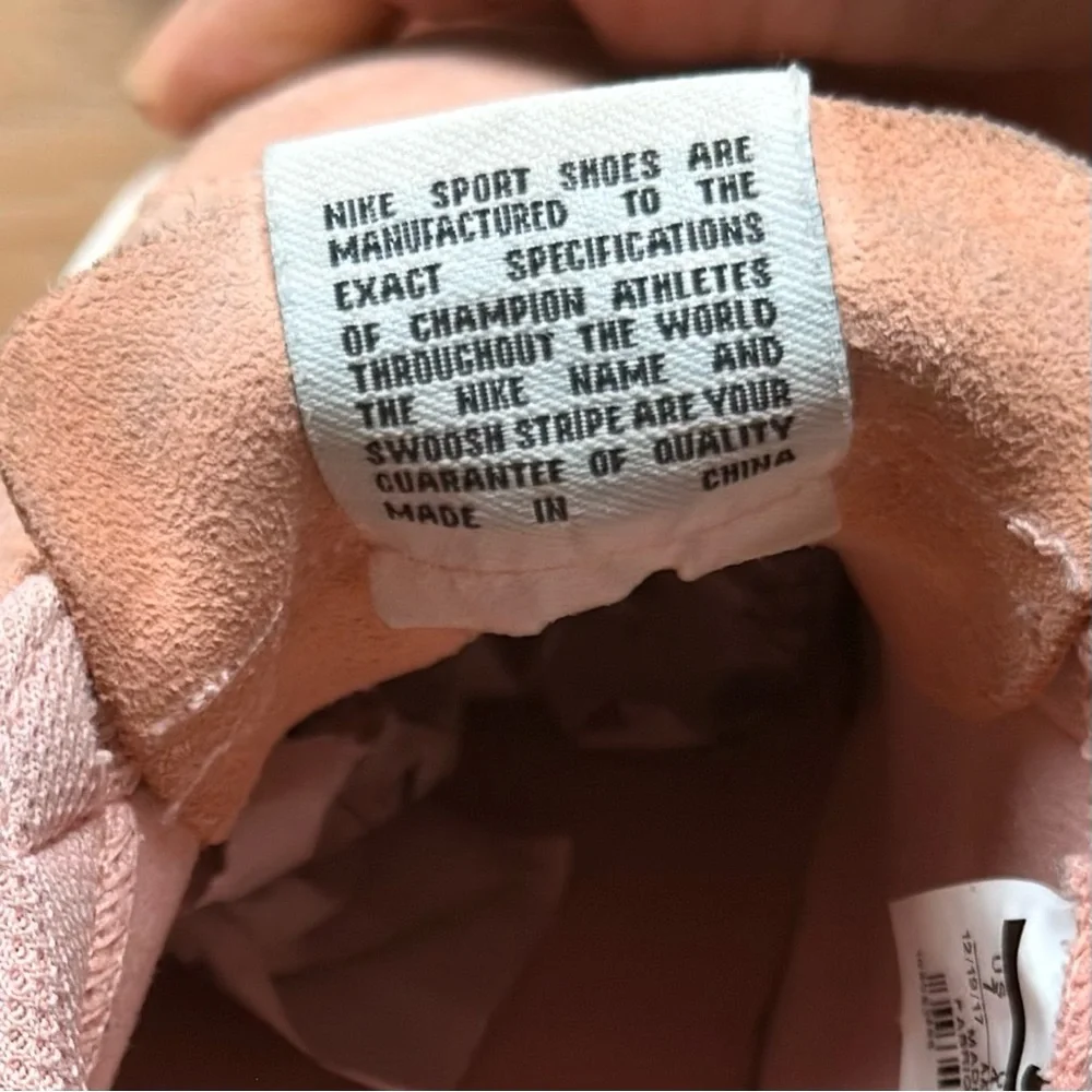 Nike Blazer Low Suede Boho Streetwear Sneakers Light Blush Pink Women's Size 7